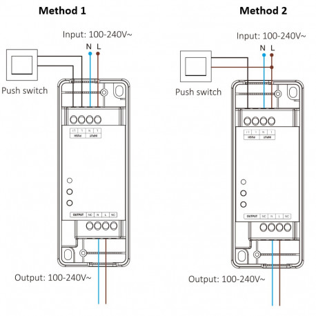 TRIAC + PUSH + RF 2.4GHz dimmer 100-240V AC | 500W | Tuya Smart App
