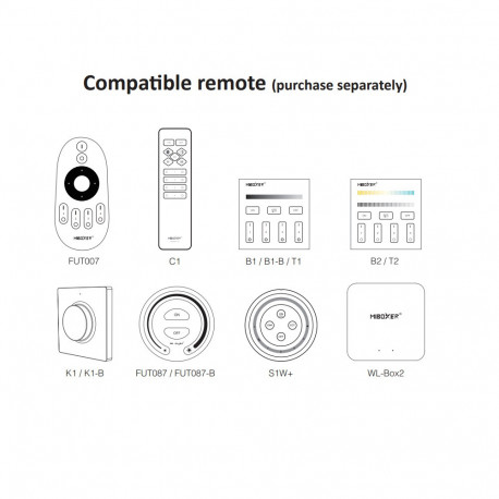LED TRIAC Dimmer + Push + RF 2.4GHz 100-240V 500W Tuya