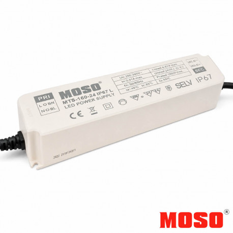 LED voeding MOSO 24VDC 160W IP67 serie MTS