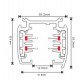 3-fase led rail aluminium 2 m zwart voor ledspots