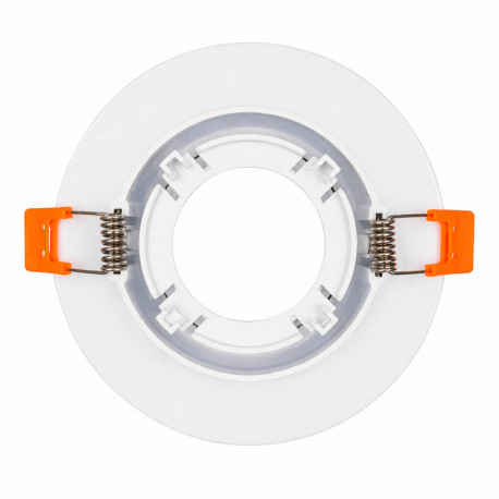 LED Recessed GU10 Adjustable Round White Trim (PC)