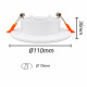 LED Recessed GU10 Adjustable Round White Trim (PC)