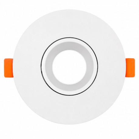 LED Recessed GU10 Adjustable Round White Trim (PC)