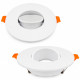 LED Recessed GU10 Adjustable Round White Trim (PC)