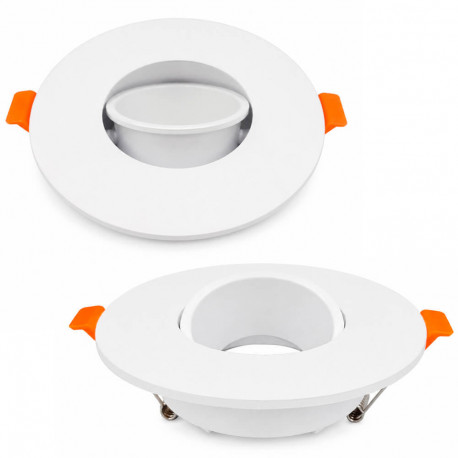 LED Recessed GU10 Adjustable Round White Trim (PC)