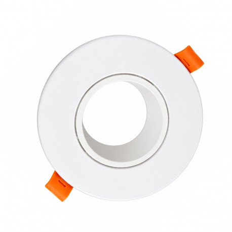 LED Recessed GU10 Adjustable Round White Trim (PC)