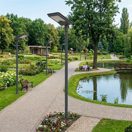 LED Solar Street Light EcoSun 240W 4800Lm | PIR + Remote | 6500K IP65