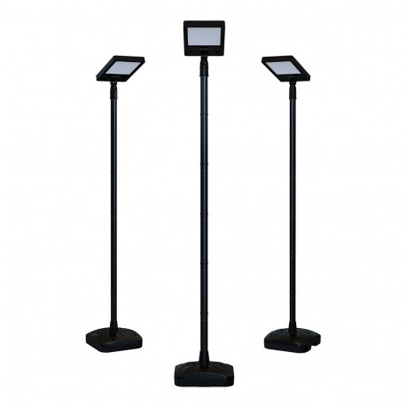 LED Solar Garden Light Kit 240W 2.5m Pole | 3CCT BT Audio