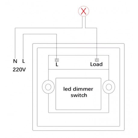 Triac LED-dimmer 600W wandregelaar 220V AC