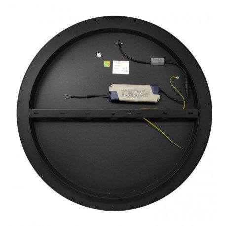 Panel LED 40W regulable para techo interior OSLO negro Ø60