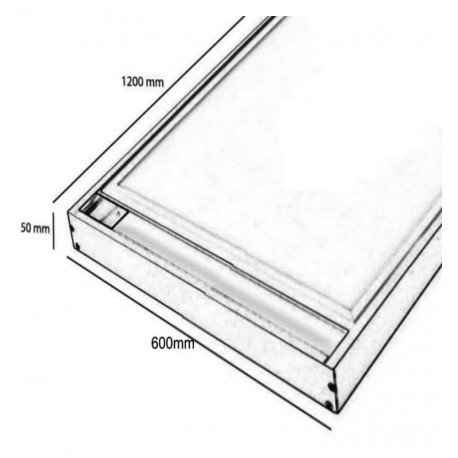 Kit de superficie Panel LED 120x60 blanco para plafón