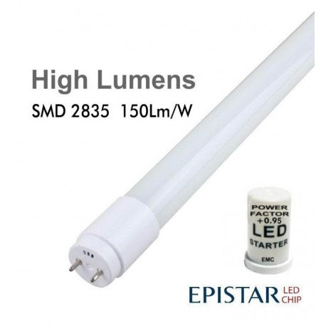 Tubo LED 13W 90cm cristal alta luminosidad 300º