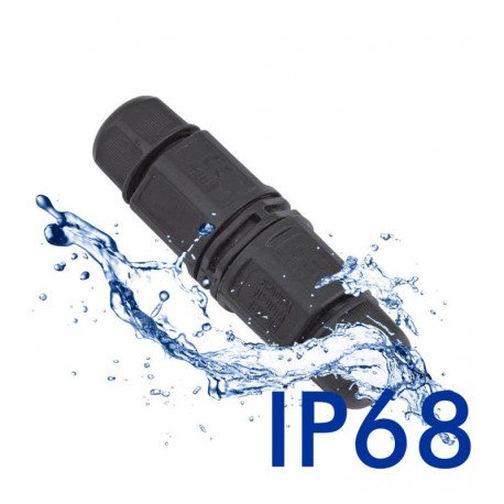 Kabelconnector in I-vorm IP68 voor buiten, schroef en nylon