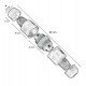 Kabelconnector in I-vorm IP68 voor buiten, schroef en nylon