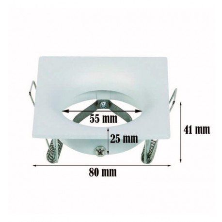 Recessed Adjustable GU10/MR16 LED Spot Chrome Satin