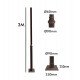 Columna REKA 3 m para farola exterior con pernos