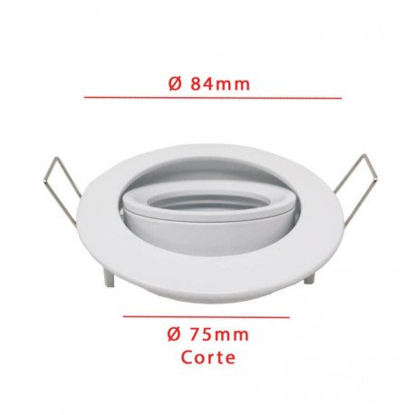 Inbouw led-spot kantelbaar GU10/MR16 aluminium Ø82mm