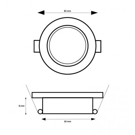 Inbouw led-spot kantelbaar GU10/MR16 aluminium Ø82mm