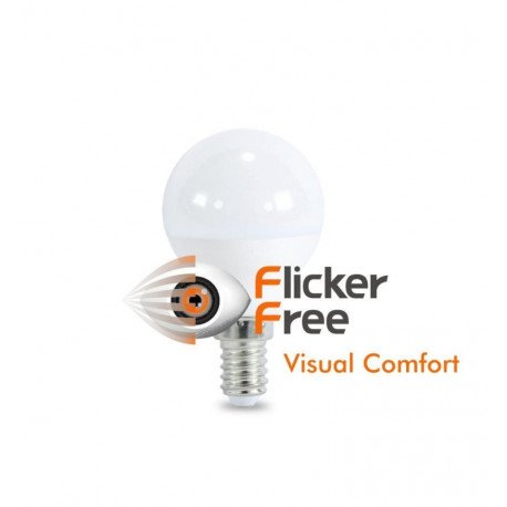 LED-lamp 6W E14 G45 220° OSRAM Chip DURIS sin flick