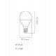 LED-lamp 6W E14 G45 220° OSRAM Chip DURIS sin flick