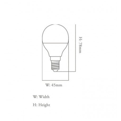 LED-lamp 6W E14 G45 220° OSRAM Chip DURIS sin flick