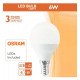 LED-lamp 6W E14 G45 220° OSRAM Chip DURIS sin flick