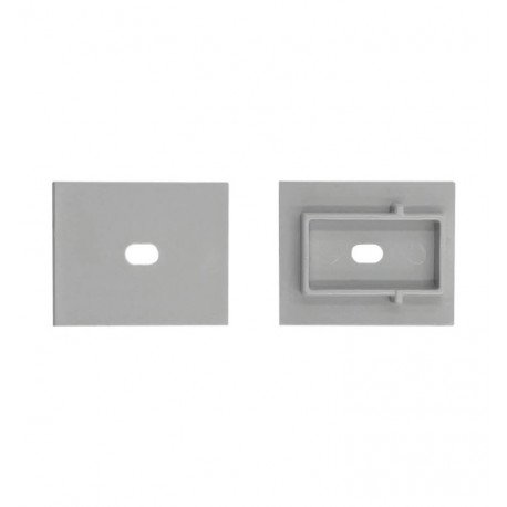 Aluminium inbouwprofiel voor vloer met transparant afdekglas, 2 meter