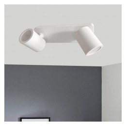 Plafond-wandlamp wit 2x GU10 inbouw (IP20)