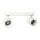 Plafond-wandlamp wit 2x GU10 inbouw (IP20)