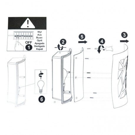 Aplique LED de pared E27 CAEN exterior IP44