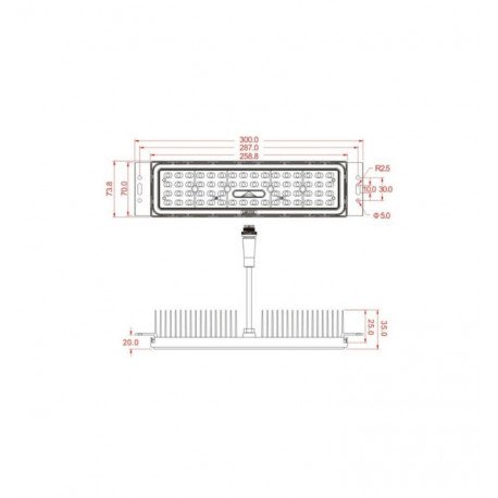 LED-schijnwerper 50W MAGNUM PRO SMD3030 Bridgelux 60° IP65