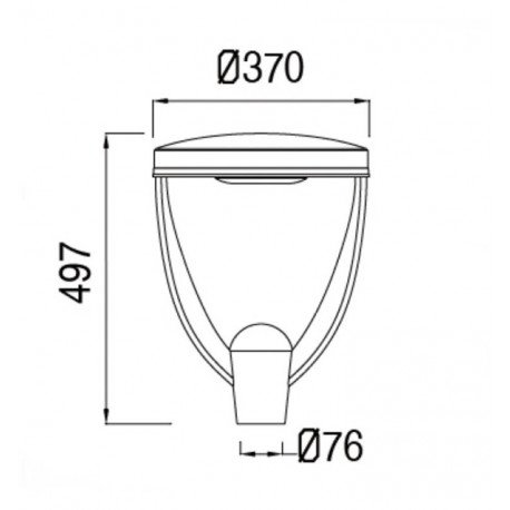 Led-straatverlichting CONIC 40W 160 lm/W aluminium