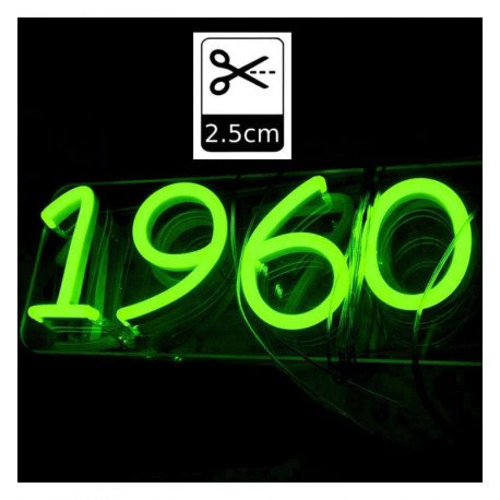 Neon ledstrip groen 6 mm 12V 5 m + voeding