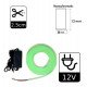 Neon ledstrip groen 6 mm 12V 5 m + voeding