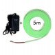 Neon ledstrip groen 6 mm 12V 5 m + voeding
