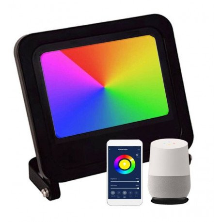 Led-schijnwerper 50W SMART WiFi RGB+CCT dimbaar voor buiten