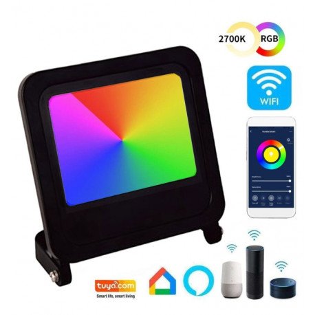 Foco LED 50W SMART WiFi RGB+CCT regulable para exterior