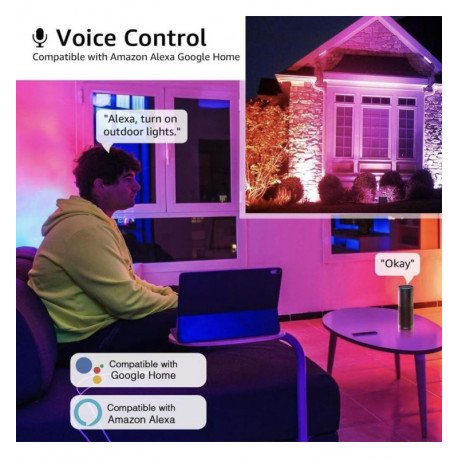 Foco LED 50W SMART WiFi RGB+CCT regulable para exterior