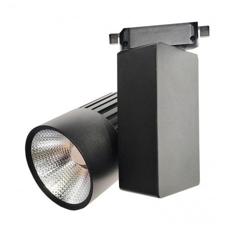 Led-schijnwerper 40W GRAZ voor eenfasige rail Bridgelux CRI+98 zwart