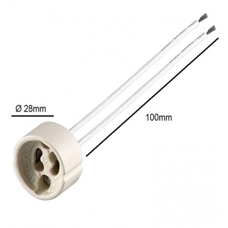 GU10 adapterhouder keramiek 10 cm voor led
