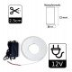 Neon ledstrip 6000K 12V 6mm 5m met voeding en DC5.5 connector