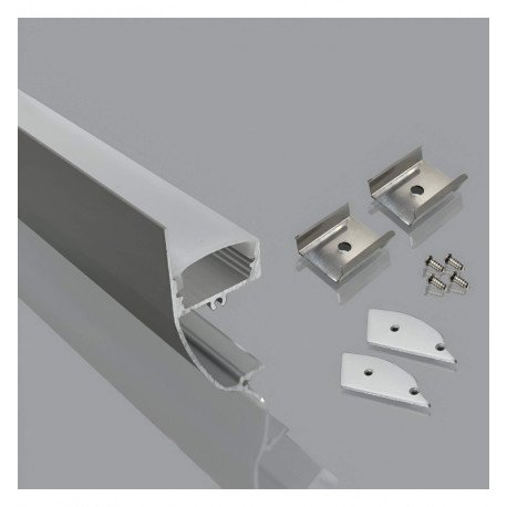 Aluminium profiel CORNISA 2 m voor ledstrip met click