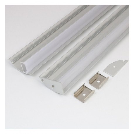 Aluminium profiel CORNISA 2 m voor ledstrip met click