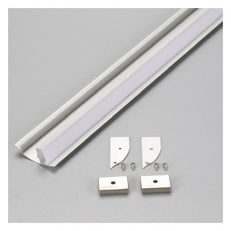 Aluminium profiel CORNISA 2 m voor ledstrip met click