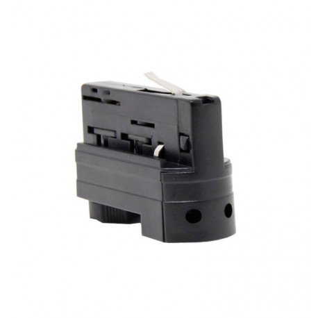 Trifase railconnectoradapter zwart voor ledarmaturen