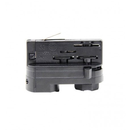 Trifase railconnectoradapter zwart voor ledarmaturen