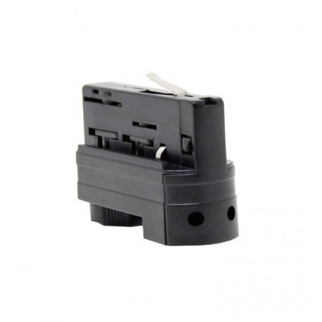 Trifase railconnectoradapter zwart voor ledarmaturen