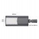 Led-straatverlichting 100W HALLEY buiten hoog rendement 160 lm/W SMD3030