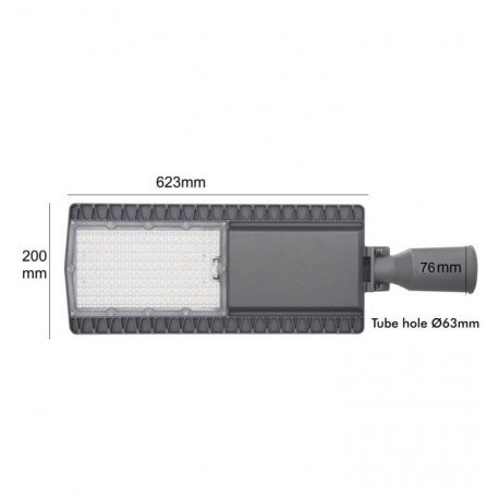 Farola LED 100W exterior alta luminosidad 160 lm/W SMD3030