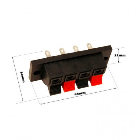 Conector múltiple eléctrico con 4 bornes de presión